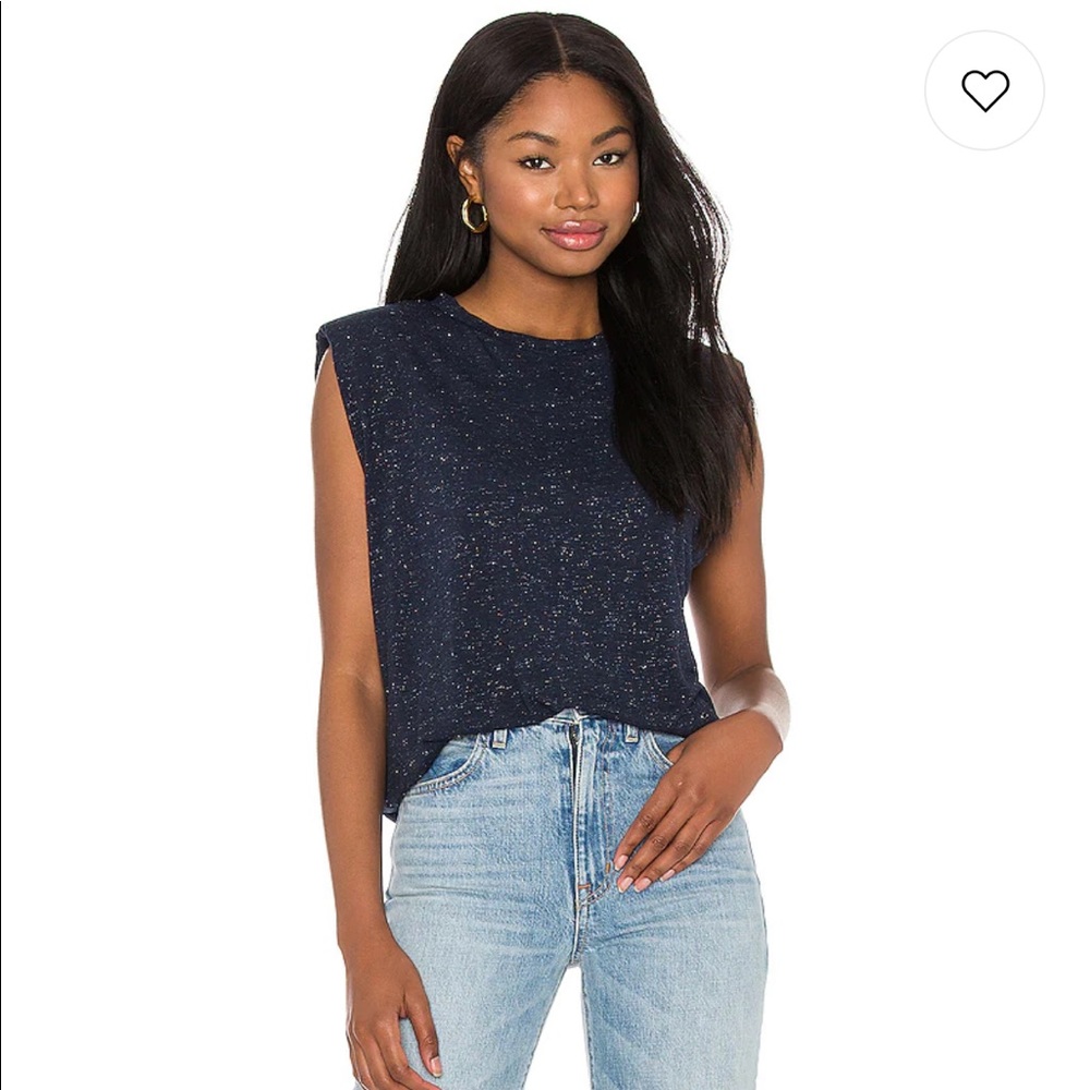 NWOT | AllSaints | Coni Shimmer Tank in Midnight Blue